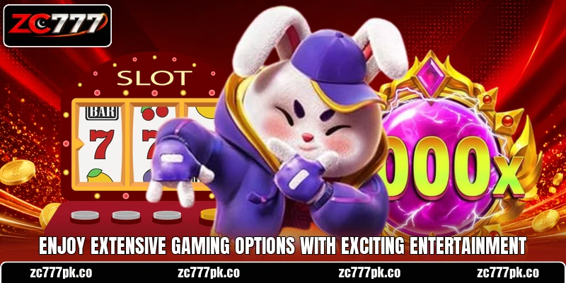 Enjoy extensive gaming options with exciting entertainment